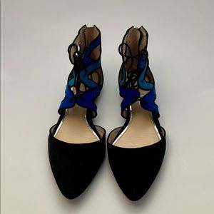 Black Suede Gladiator Flats